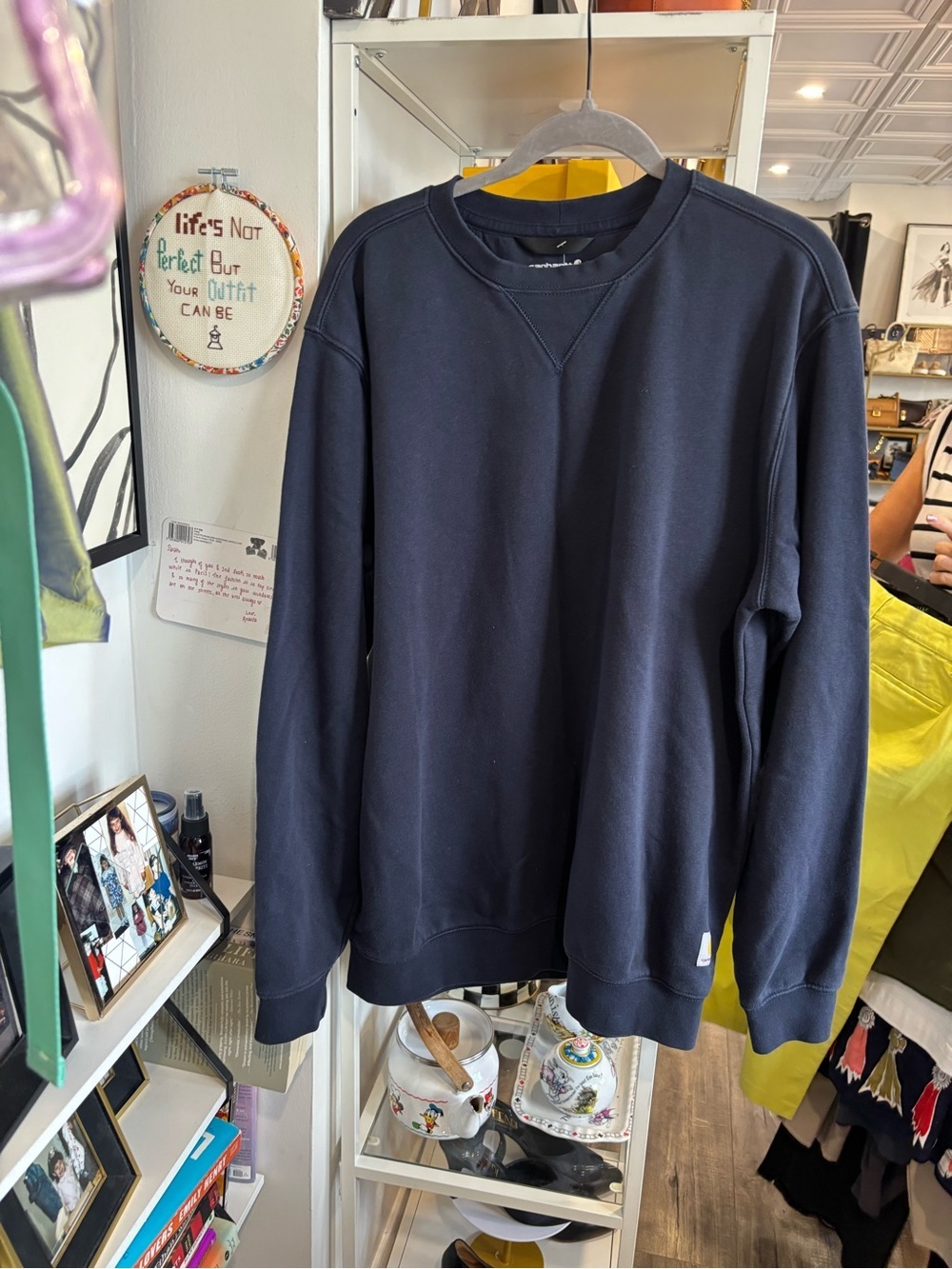 Carhartt Men's Dark Navy Crewneck Sweatshirt